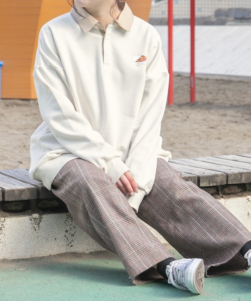 PairPair（ペアペア）の「ワンポイントラガーシャツ(ユニセックス)（スウェット・レディース・アイボリー/ミント/ライトベージュ・FREE）」の18枚目の写真