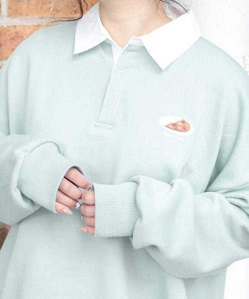 PairPair（ペアペア）の「ワンポイントラガーシャツ(ユニセックス)（スウェット・レディース・アイボリー/ミント/ライトベージュ・FREE）」の12枚目の写真