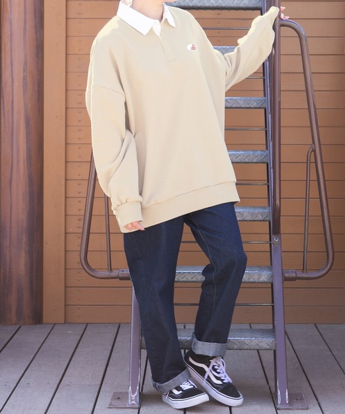 PairPair（ペアペア）の「ワンポイントラガーシャツ(ユニセックス)（スウェット・レディース・アイボリー/ミント/ライトベージュ・FREE）」の20枚目の写真