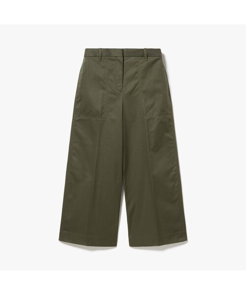 LACOSTE(ラコステ)の「コットンツイルワイドクロップパンツ(その他パンツ・レディース・ホワイト/モスグリーン・40/38/36/34)」の2枚目の写真