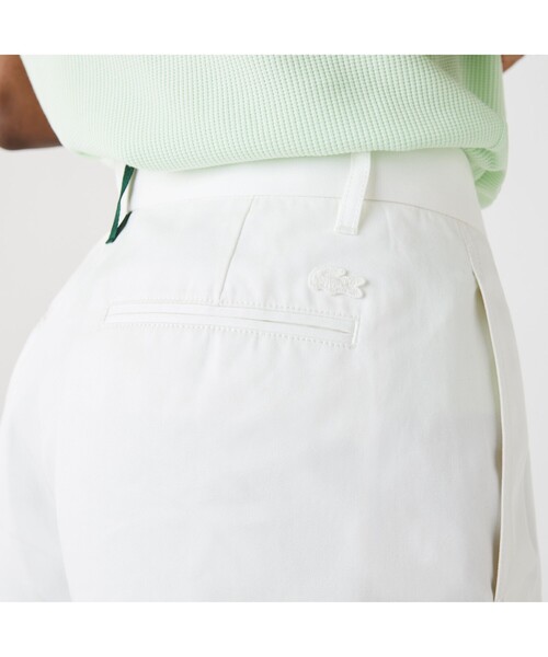 LACOSTE(ラコステ)の「コットンツイルワイドクロップパンツ(その他パンツ・レディース・ホワイト/モスグリーン・40/38/36/34)」の8枚目の写真