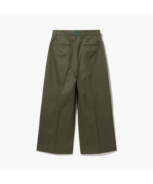 LACOSTE(ラコステ)の「コットンツイルワイドクロップパンツ(その他パンツ・レディース・ホワイト/モスグリーン・40/38/36/34)」の5枚目の写真