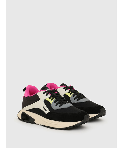 DIESEL（ディーゼル）の「レディース MIXマテリアル スニーカー（スニーカー・レディース・ブラック/ホワイト/パープル・38/37/39/35/36）」の4枚目の写真