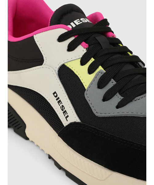 DIESEL（ディーゼル）の「レディース MIXマテリアル スニーカー（スニーカー・レディース・ブラック/ホワイト/パープル・38/37/39/35/36）」の6枚目の写真