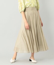 シルク綿フレアスカート