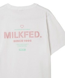 MILKFED. | S/S TEE EMBROIDERED BAR AND HEART(Tシャツ/カットソー)