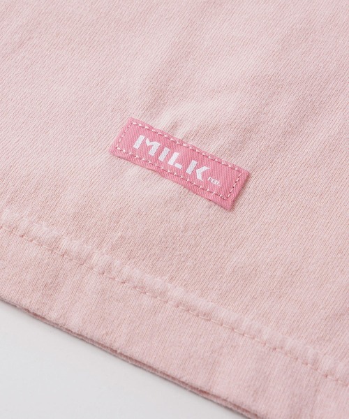 MILKFED.(ミルクフェド)の「S/S TEE EMBROIDERED BAR AND HEART/バックプリント ロゴ半袖Tシャツ(Tシャツ/カットソー・レディース・ライトパープル/ベージュ/ライトピンク/グリーン/ホワイト/チャコールグレー/オフホワイト/ブラック・MEDIUM/SMALL)」の19枚目の写真