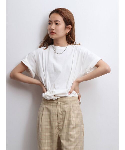 Ungrid（アングリッド）の「ツイストショートTee（Tシャツ/カットソー・レディース・オフホワイト/イエロー/パープル・FREE）」の9枚目の写真