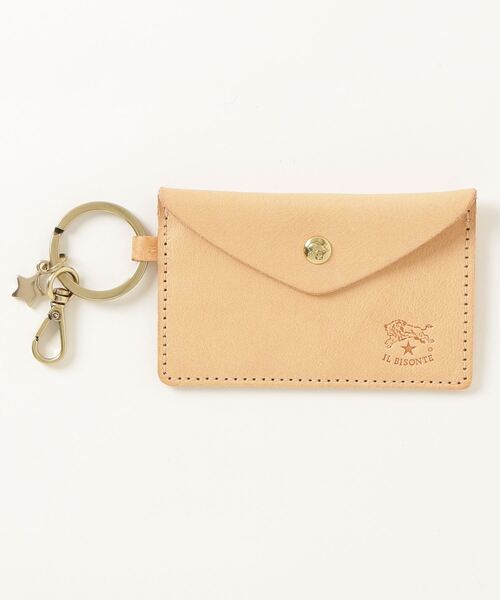IL BISONTE（イルビゾンテ）の「【IL BISONTE/イル ビゾンテ】オリジナルレザー キーリング付きカードケース（カードケース・メンズ・ブラック/ブルー/キャメル/オレンジ/ナチュラル・FREE）」の3枚目の写真
