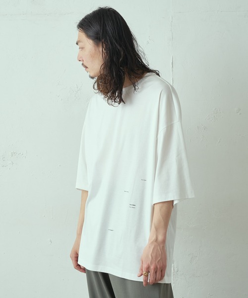 Lui's（ルイス）の「コントラストウーマン スーパービッグシルエットTシャツ（Tシャツ/カットソー・メンズ・ホワイト/ブラック/グレー・FREE）」の11枚目の写真