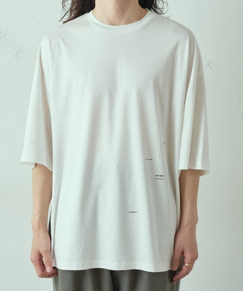 Lui's（ルイス）の「コントラストウーマン スーパービッグシルエットTシャツ（Tシャツ/カットソー・メンズ・ホワイト/ブラック/グレー・FREE）」の12枚目の写真
