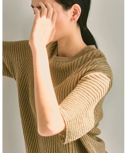 TODAYFUL ハーフスリーブリネンニット美品 TODAYFUL（トゥデイフル）の「ハーフスリーブリネンニット（T