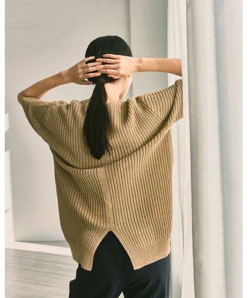TODAYFUL ハーフスリーブリネンニット美品 TODAYFUL（トゥデイフル）の「ハーフスリーブリネンニット（T