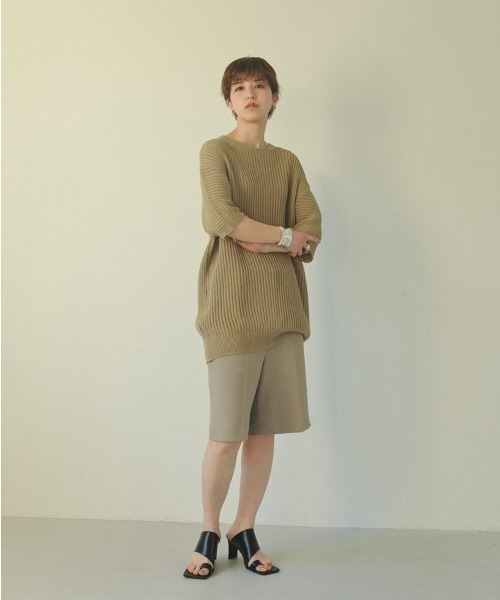 TODAYFUL ハーフスリーブリネンニット美品 TODAYFUL（トゥデイフル）の「ハーフスリーブリネンニット（T