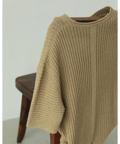TODAYFUL ハーフスリーブリネンニット美品 TODAYFUL（トゥデイフル）の「ハーフスリーブリネンニット（T