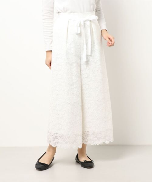 ローズ価格　LANVIN ベージュ レース ワイドパンツ v3fZdUDL.jpg?width=768