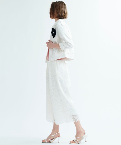 ローズ価格　LANVIN ベージュ レース ワイドパンツ v3fZdUDL.jpg?width=768
