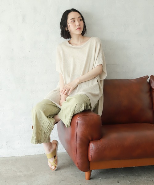 studio CLIP(スタディオクリップ)の「7ゲージマルチウェイリネンカーディガン(カーディガン/ボレロ・レディース・ブルー/アイボリー・FREE)」の15枚目の写真