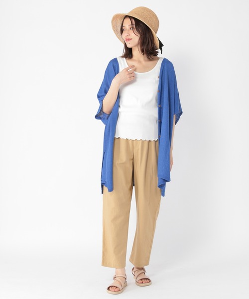 studio CLIP(スタディオクリップ)の「7ゲージマルチウェイリネンカーディガン(カーディガン/ボレロ・レディース・ブルー/アイボリー・FREE)」の10枚目の写真