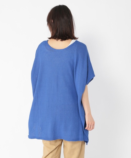 studio CLIP(スタディオクリップ)の「7ゲージマルチウェイリネンカーディガン(カーディガン/ボレロ・レディース・ブルー/アイボリー・FREE)」の7枚目の写真