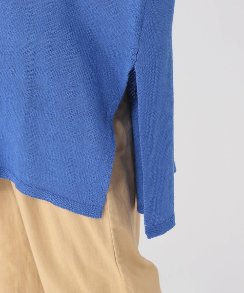 studio CLIP(スタディオクリップ)の「7ゲージマルチウェイリネンカーディガン(カーディガン/ボレロ・レディース・ブルー/アイボリー・FREE)」の16枚目の写真