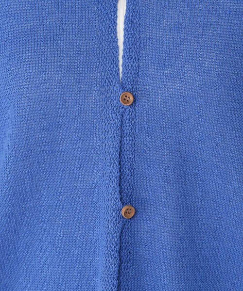 studio CLIP(スタディオクリップ)の「7ゲージマルチウェイリネンカーディガン(カーディガン/ボレロ・レディース・ブルー/アイボリー・FREE)」の14枚目の写真