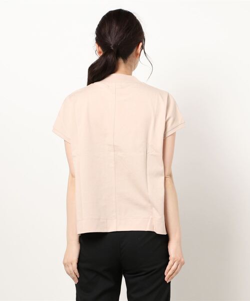 ROPE' PICNIC（ロペピクニック）の「【ラク美Tee】【TRUE COTTON】モックネックフレンチトップス（Tシャツ/カットソー・レディース・ベージュ/オフホワイト/グリーン系その他2/スミクロ/レンガ・38）」の7枚目の写真