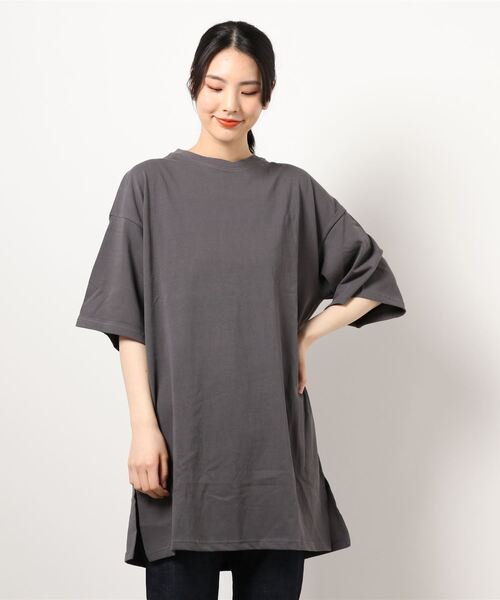 ottilie(オティーリエ)の「オーバーサイズTシャツ(Tシャツ/カットソー・レディース・ブラック/チャコールグレー/オフホワイト・FREE)」の17枚目の写真