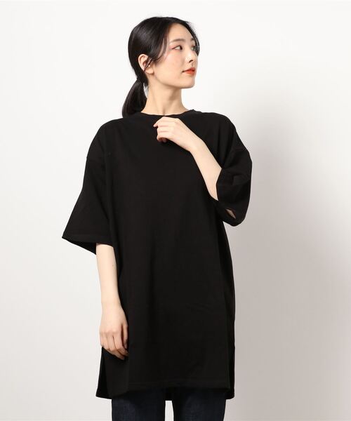 ottilie(オティーリエ)の「オーバーサイズTシャツ(Tシャツ/カットソー・レディース・ブラック/チャコールグレー/オフホワイト・FREE)」の16枚目の写真