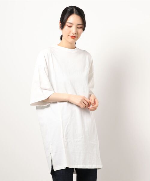 ottilie(オティーリエ)の「オーバーサイズTシャツ(Tシャツ/カットソー・レディース・ブラック/チャコールグレー/オフホワイト・FREE)」の15枚目の写真