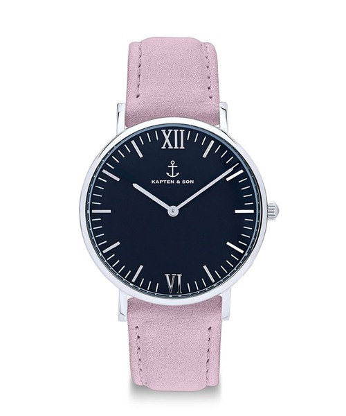 KAPTEN&SON（キャプテンアンドサン）の「【KAPTEN&SON】シルバー　40mm　ブラック　レザーバンド（アナログ腕時計・レディース・ナチュラル/ライトブラウン/ライトブルー/ライラック/グレイッシュベージュ・FREE）」の5枚目の写真