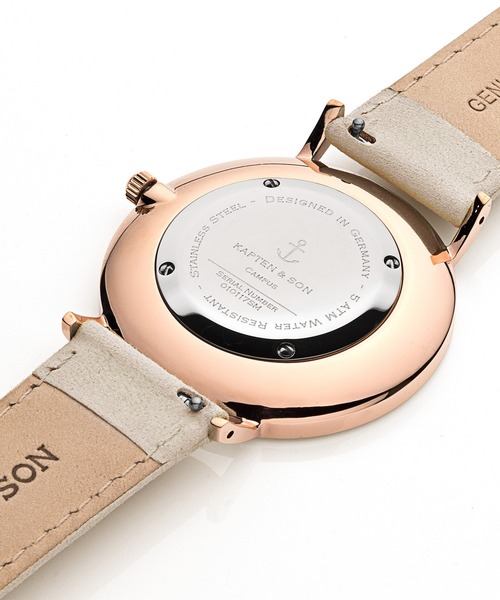 KAPTEN&SON（キャプテンアンドサン）の「【KAPTEN&SON】シルバー　40mm　ブラック　レザーバンド（アナログ腕時計・レディース・ナチュラル/ライトブラウン/ライトブルー/ライラック/グレイッシュベージュ・FREE）」の11枚目の写真