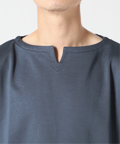 MANUAL ALPHABET（マニュアル アルファベット）の「MANUAL ALPHABET キーネックワイドカットソー（Tシャツ/カットソー・メンズ・アイボリー/キャメル/クリアブルー・MEDIUM/LARGE）」の15枚目の写真