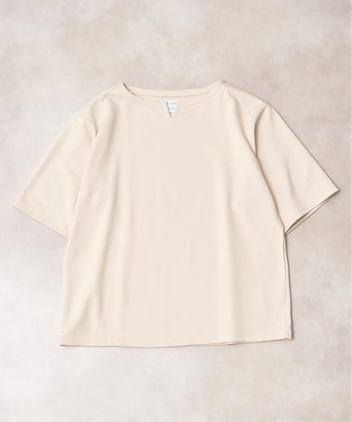 MANUAL ALPHABET（マニュアル アルファベット）の「MANUAL ALPHABET キーネックワイドカットソー（Tシャツ/カットソー・メンズ・アイボリー/キャメル/クリアブルー・MEDIUM/LARGE）」の22枚目の写真