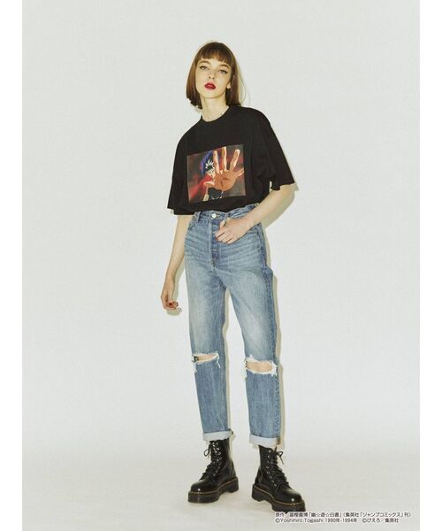 jouetie（ジュエティ）の「『幽☆遊☆白書』飛影 BIG Tシャツ【ユニセックス】（Tシャツ/カットソー・レディース・オフホワイト/ブラック/ライトブルー・MEDIUM）」の9枚目の写真