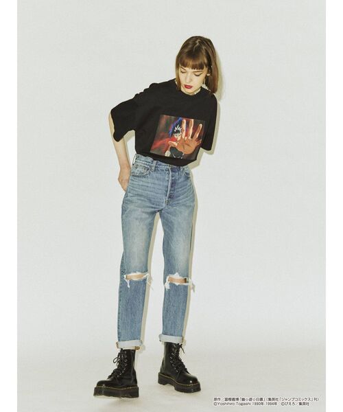 jouetie（ジュエティ）の「『幽☆遊☆白書』飛影 BIG Tシャツ【ユニセックス】（Tシャツ/カットソー・レディース・オフホワイト/ブラック/ライトブルー・MEDIUM）」の10枚目の写真