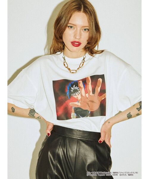 jouetie（ジュエティ）の「『幽☆遊☆白書』飛影 BIG Tシャツ【ユニセックス】（Tシャツ/カットソー・レディース・オフホワイト/ブラック/ライトブルー・MEDIUM）」の12枚目の写真