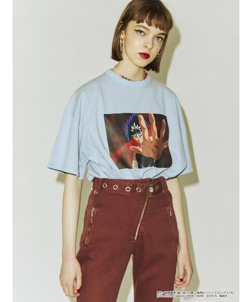 jouetie（ジュエティ）の「『幽☆遊☆白書』飛影 BIG Tシャツ【ユニセックス】（Tシャツ/カットソー・レディース・オフホワイト/ブラック/ライトブルー・MEDIUM）」の18枚目の写真