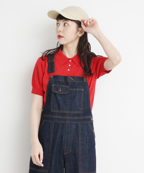 CHILD WOMAN(チャイルドウーマン)の「ICE COTTON ニットポロ(ポロシャツ)」|レッド