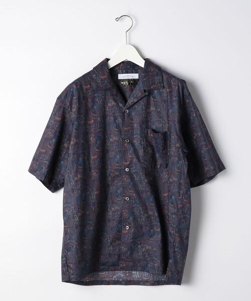 green label relaxing（グリーンレーベルリラクシング）の「[ ミュルーズ ] MULHOUSE オープンカラー 半袖シャツ ②（シャツ/ブラウス・メンズ・グレー/ベージュ/ロイヤルブルー/ワインレッド・LARGE/MEDIUM/SMALL）」の12枚目の写真