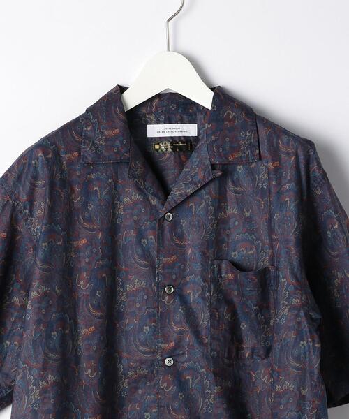 green label relaxing（グリーンレーベルリラクシング）の「[ ミュルーズ ] MULHOUSE オープンカラー 半袖シャツ ②（シャツ/ブラウス・メンズ・グレー/ベージュ/ロイヤルブルー/ワインレッド・LARGE/MEDIUM/SMALL）」の9枚目の写真