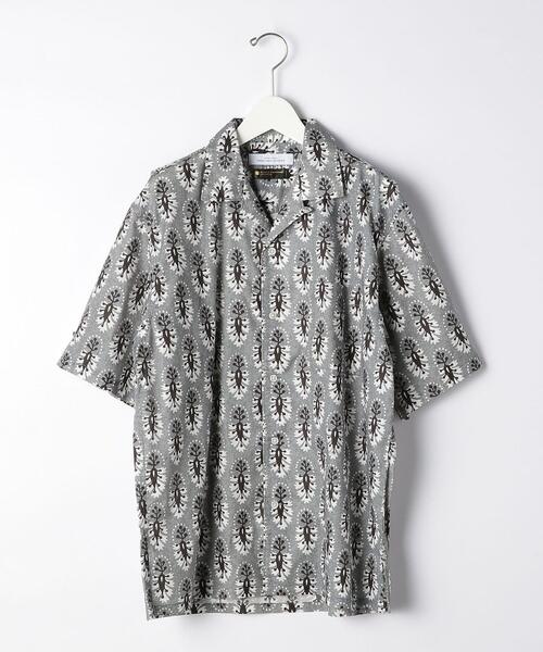 green label relaxing（グリーンレーベルリラクシング）の「[ ミュルーズ ] MULHOUSE オープンカラー 半袖シャツ ②（シャツ/ブラウス・メンズ・グレー/ベージュ/ロイヤルブルー/ワインレッド・LARGE/MEDIUM/SMALL）」の17枚目の写真