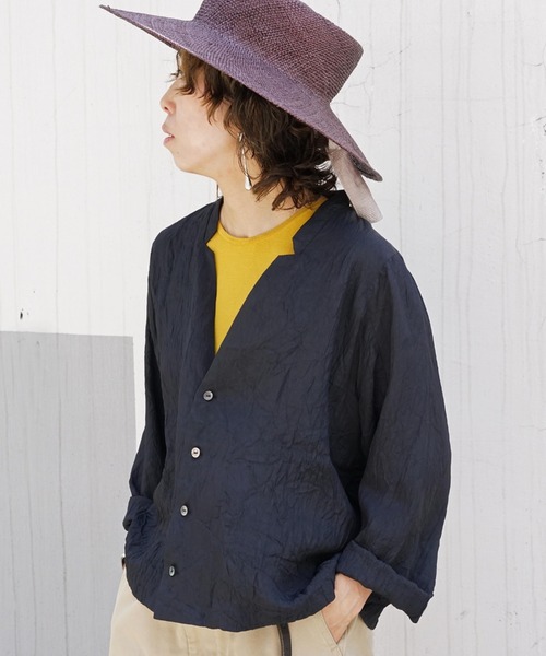 DROIT BELLO（ドロイトベロ）の「DROIT BELLO（ドロイトベロ）アセテートシャツジャケット（シャツ/ブラウス・レディース・ブラック/ミント・FREE）」の15枚目の写真