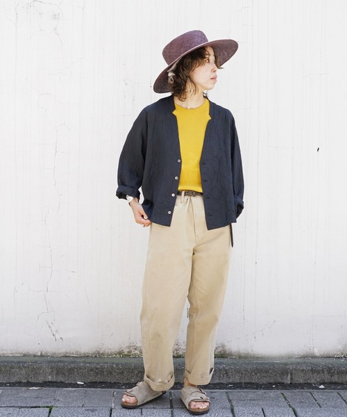 DROIT BELLO（ドロイトベロ）の「DROIT BELLO（ドロイトベロ）アセテートシャツジャケット（シャツ/ブラウス・レディース・ブラック/ミント・FREE）」の9枚目の写真