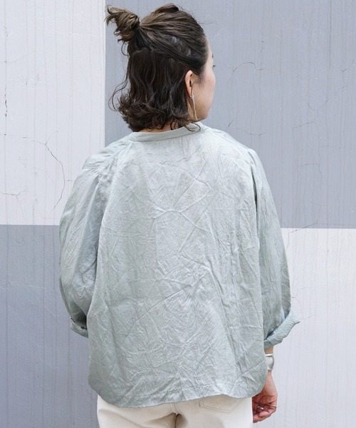 DROIT BELLO（ドロイトベロ）の「DROIT BELLO（ドロイトベロ）アセテートシャツジャケット（シャツ/ブラウス・レディース・ブラック/ミント・FREE）」の12枚目の写真