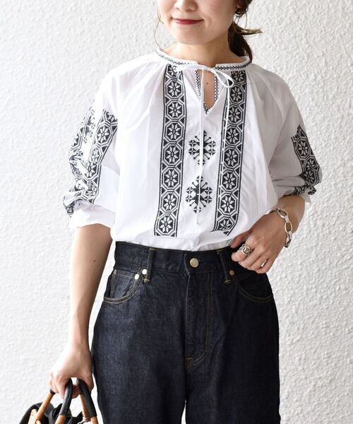 SHIPS（シップス）の「刺繍ブラウス◇（シャツ/ブラウス）」 - WEAR