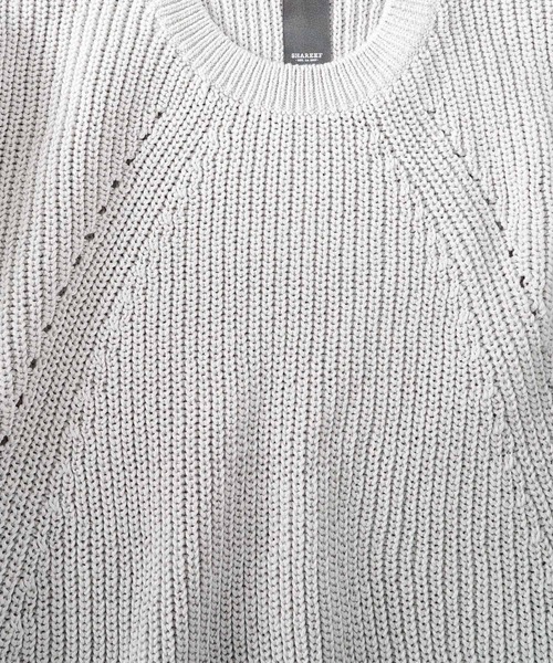 SHAREEF(シャリーフ)の「RIB KNIT(ニット/セーター・メンズ・ライトグレー/ブラック/ミント・2/1)」の17枚目の写真
