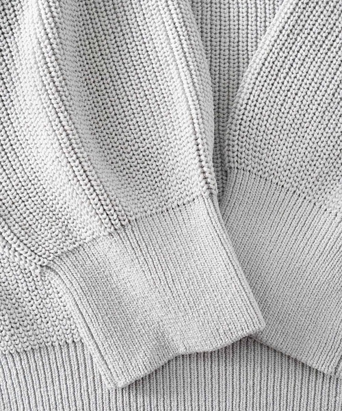 SHAREEF(シャリーフ)の「RIB KNIT(ニット/セーター・メンズ・ライトグレー/ブラック/ミント・2/1)」の18枚目の写真
