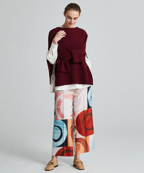 tomorrowland ペイントサークルプリント 柄パンツ TOMORROWLAND （トゥモローランド）の「ペイントサークルプリント