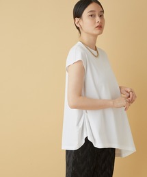 変形ドレープTシャツ